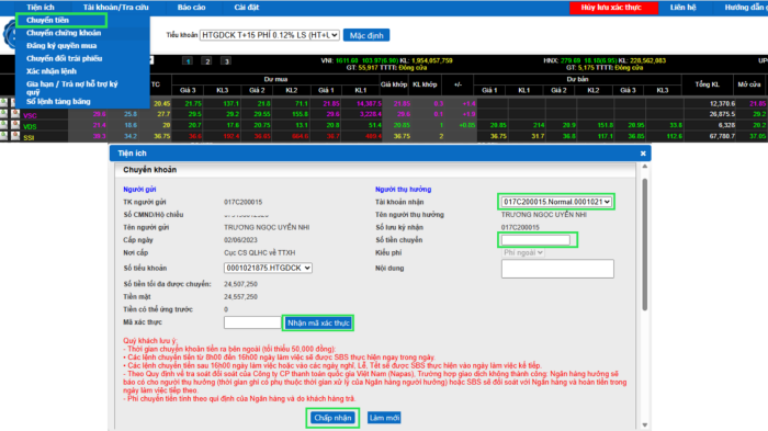 Hướng dẫn sử dụng webtrading (Strade)