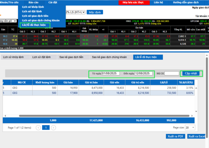 Hướng dẫn sử dụng webtrading (Strade)